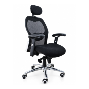 Silla Ergonómica Magna Plus con Cabezal, Sincro y Base de Aluminio