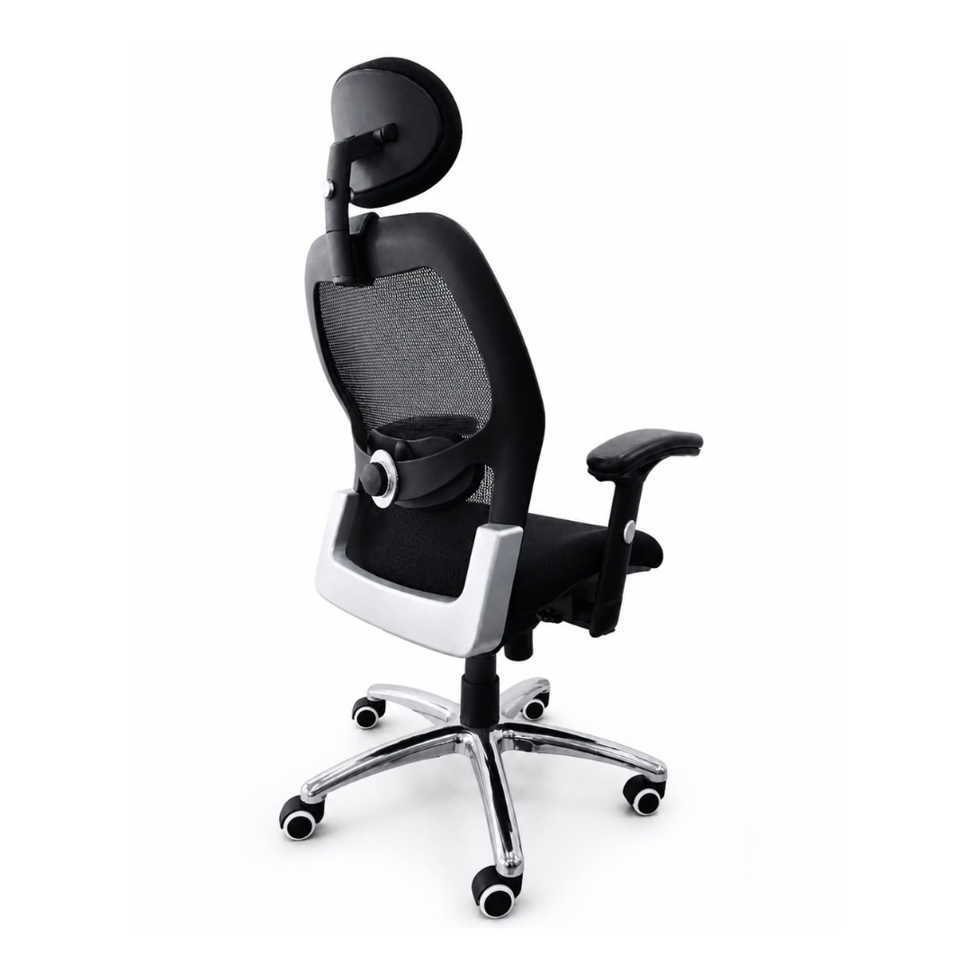 Silla Ergonómica Magna Plus con Cabezal, Sincro y Base de Aluminio - Imagen 5